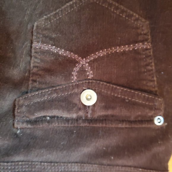 Soft Surroundings Soft Brown Cords with ZIppered Leg Sz XS 5 Pocket PRISTINE! - Picture 3 of 5
